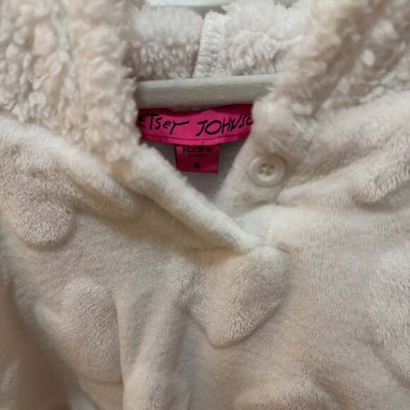 Betsey Johnson Cute Sherpa Fuzzy Unicorn Hood Size 6 - Picture 3 of 3